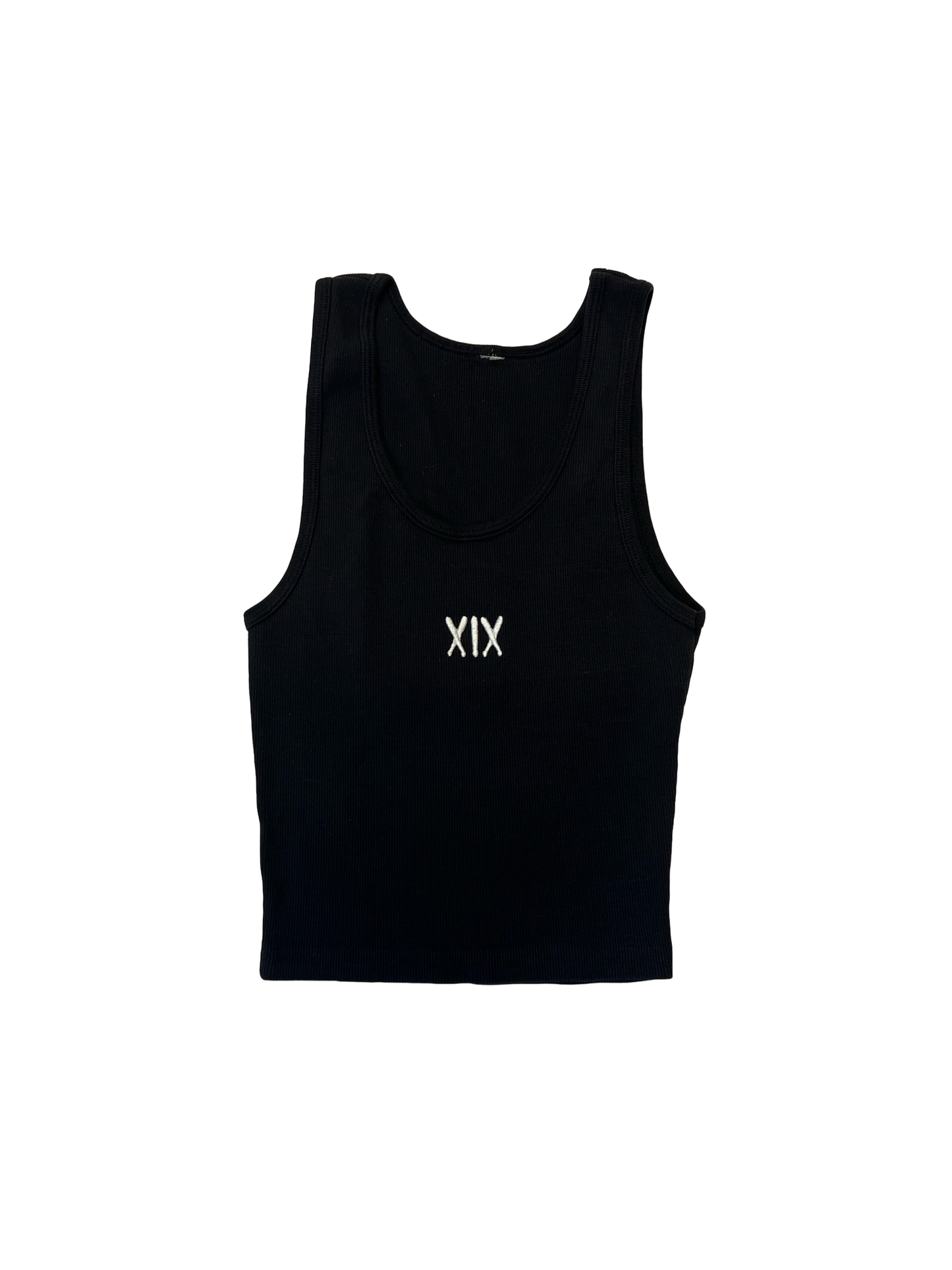 XIX cropped tank top in black