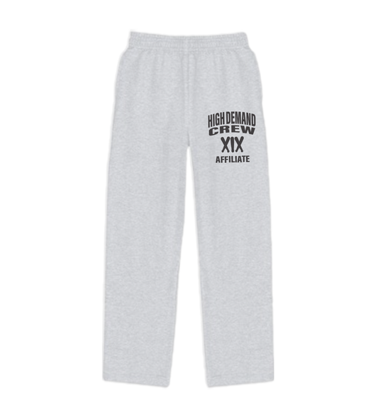 XIX 'HDC' cotton grey sweatpants in grey+black