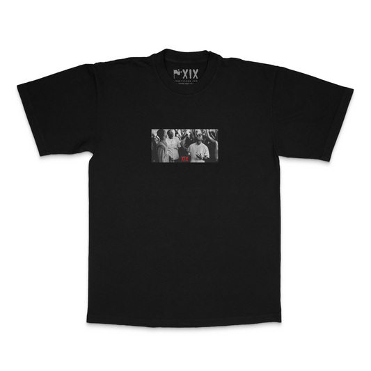 XIX "PIF" cotton tee in black