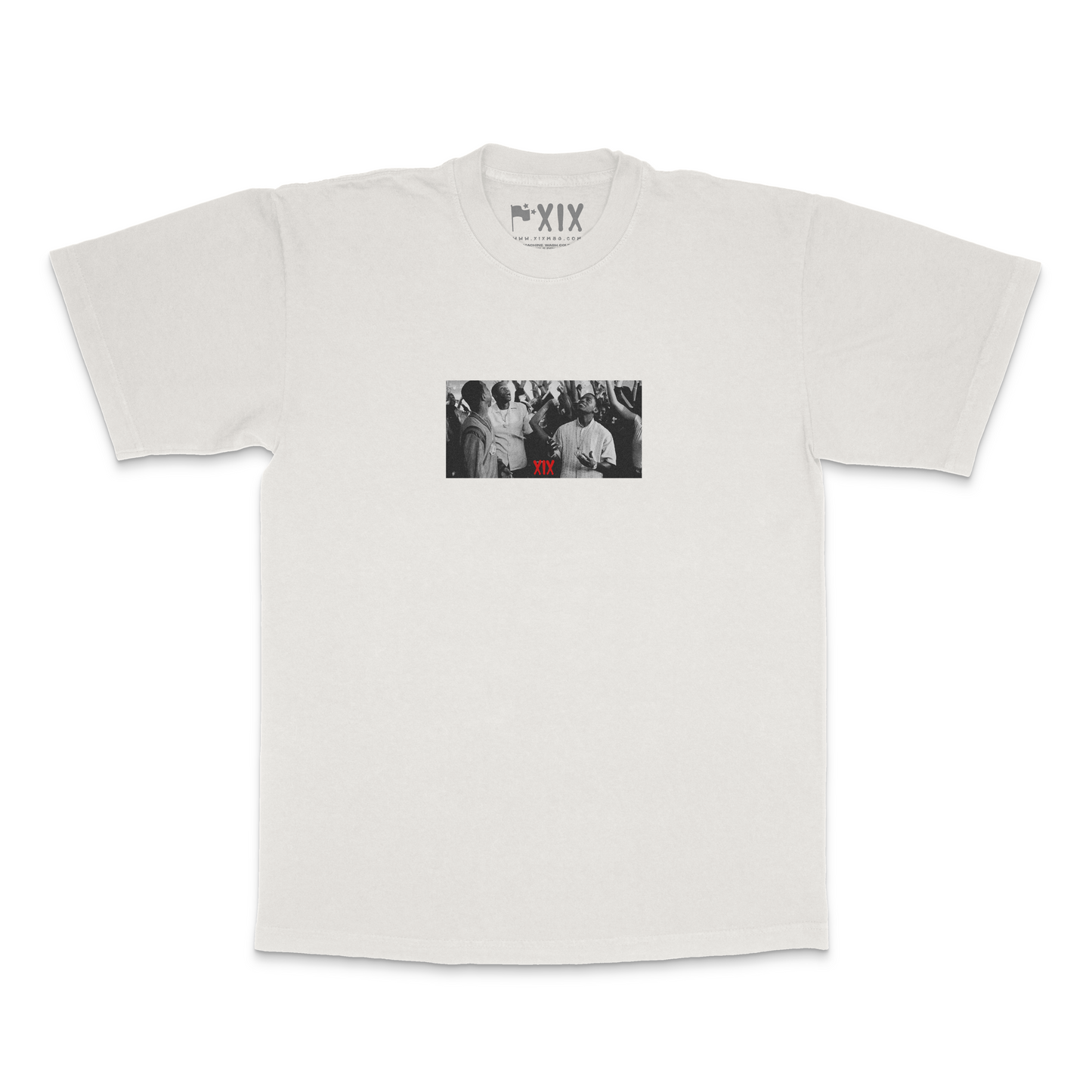 XIX "PIF" cotton tee in creme